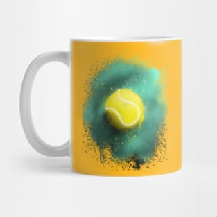 Graffiti Styled Spray Paint Tennis Ball Mug